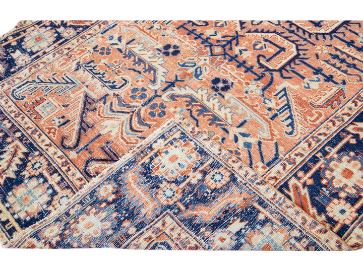 Antique Heriz Wool Rug 7 X 10