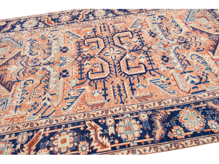 Antique Heriz Wool Rug 7 X 10