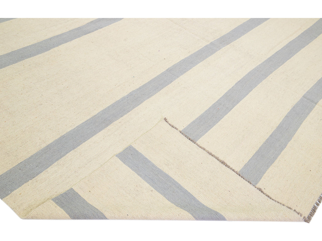 Modern Kilim Wool Rug 12 X 15
