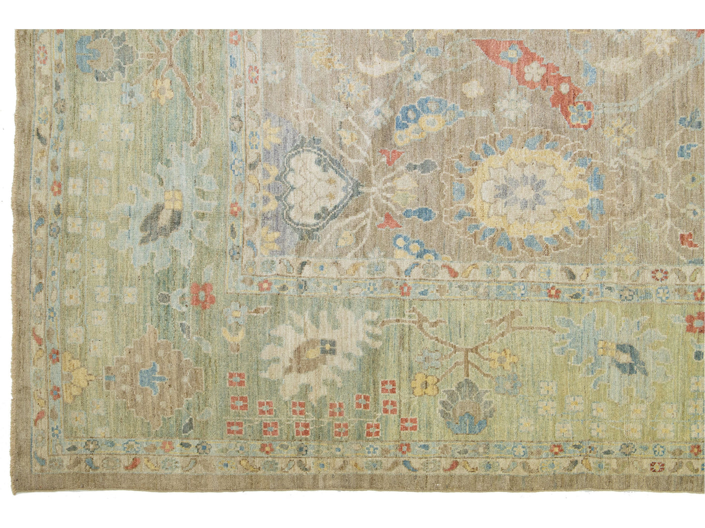 Modern Sultanabad Wool Rug 17 X 22