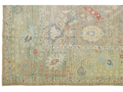 Modern Sultanabad Wool Rug 17 X 22