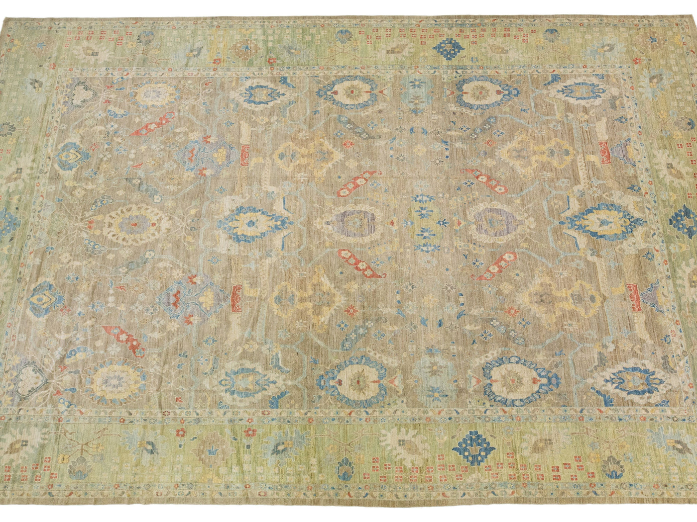 Modern Sultanabad Wool Rug 17 X 22