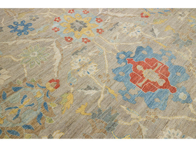 Modern Sultanabad Wool Rug 15 X 22