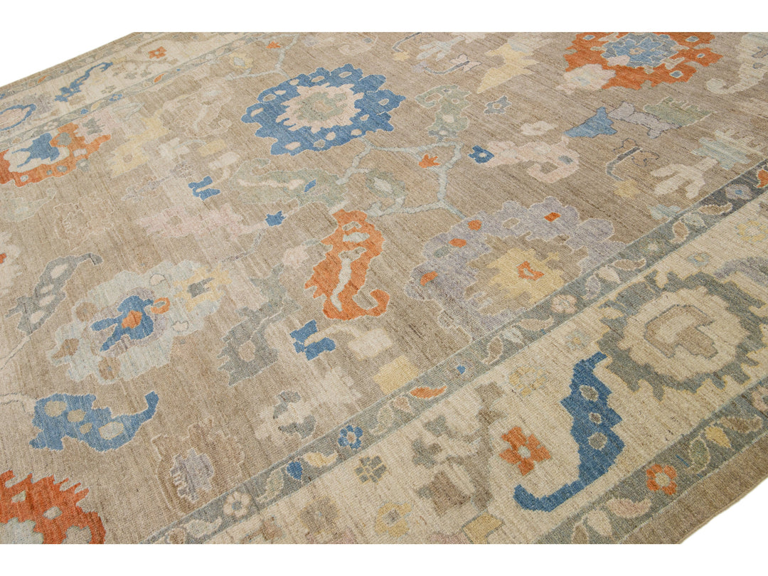 Modern Sultanabad Wool Rug 11 X 15