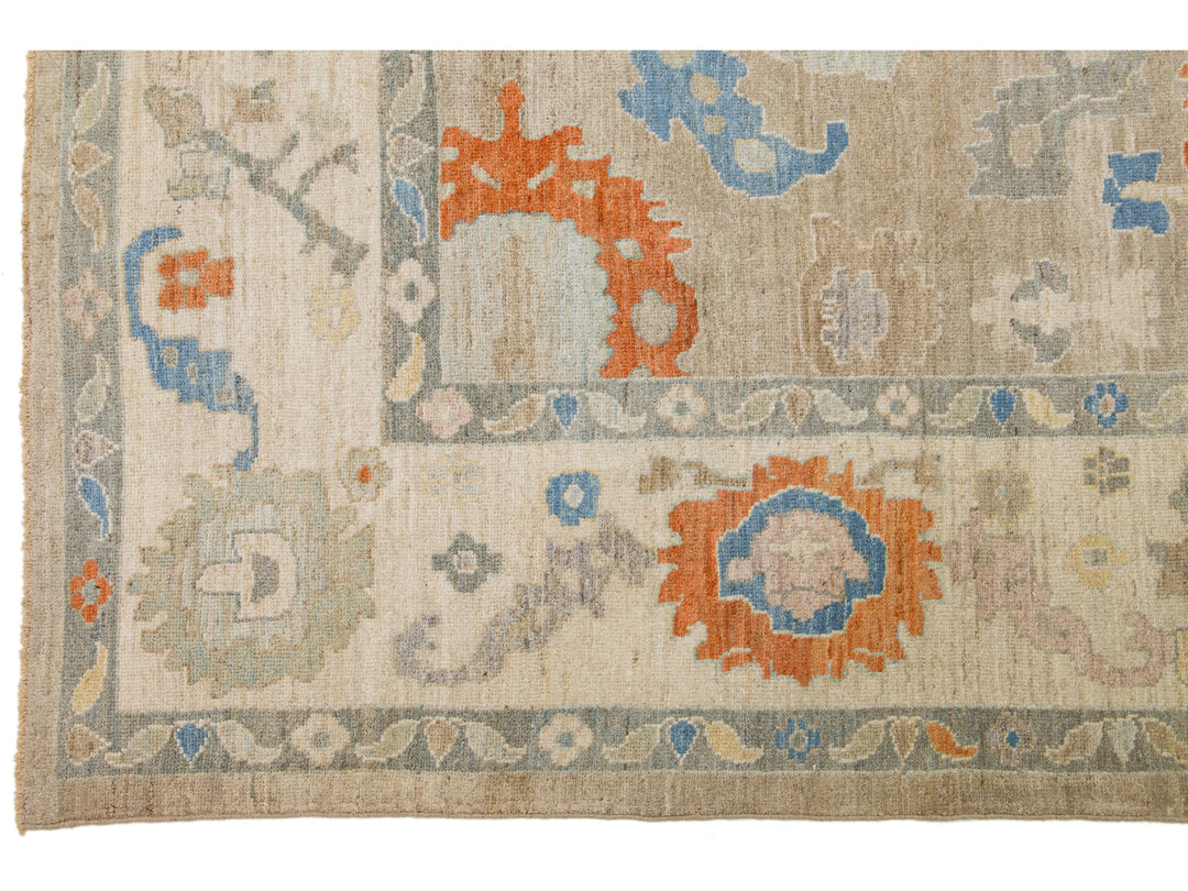 Modern Sultanabad Wool Rug 11 X 15