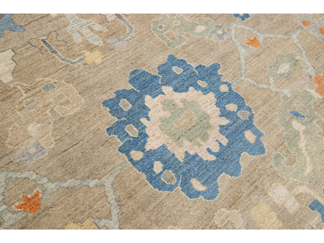 Modern Sultanabad Wool Rug 11 X 15