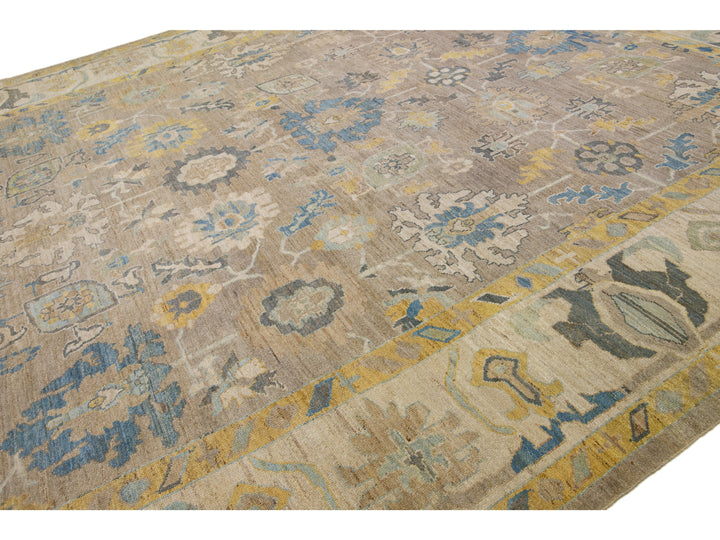 Modern Sultanabad Wool Rug 13 X 16