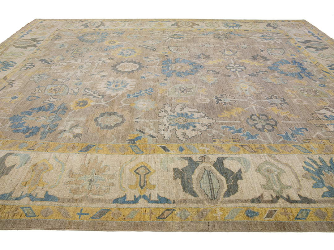 Modern Sultanabad Wool Rug 13 X 16
