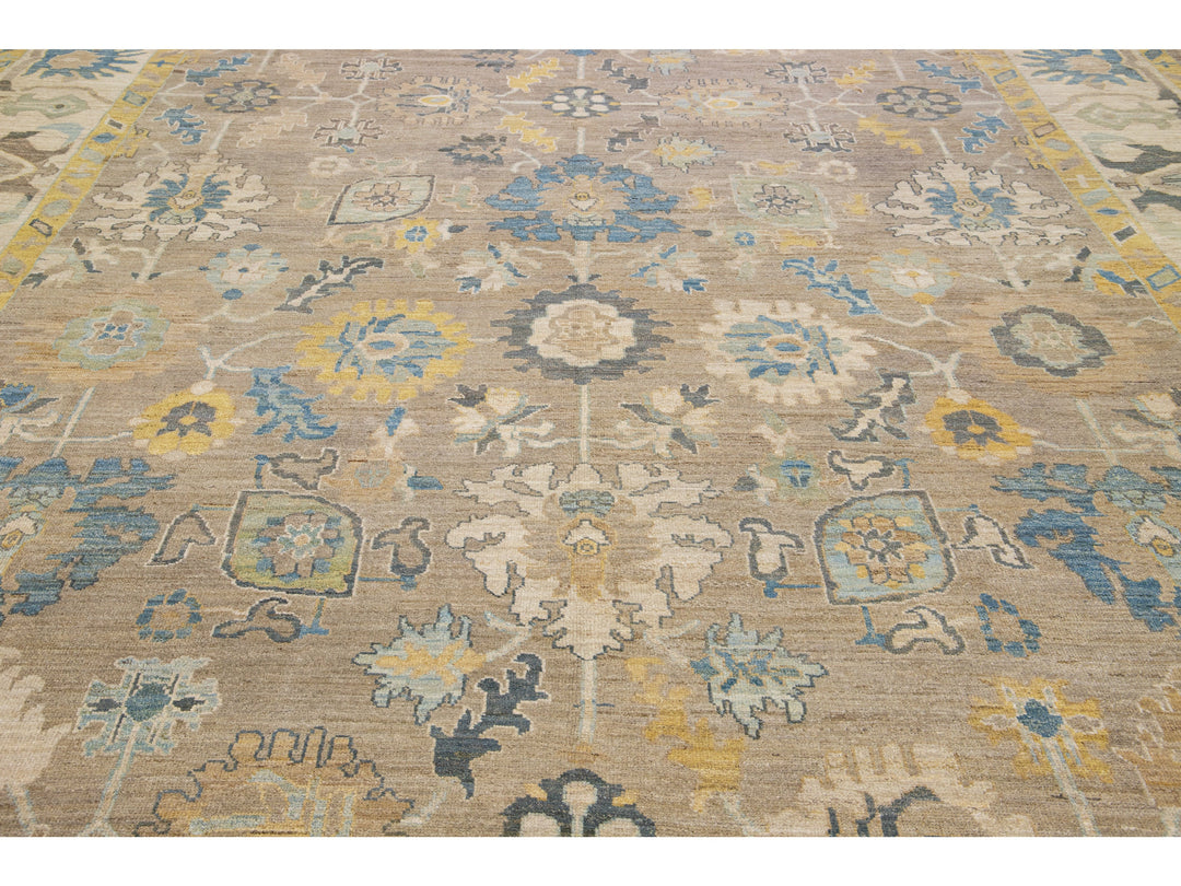 Modern Sultanabad Wool Rug 13 X 16