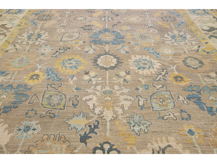 Modern Sultanabad Wool Rug 13 X 16