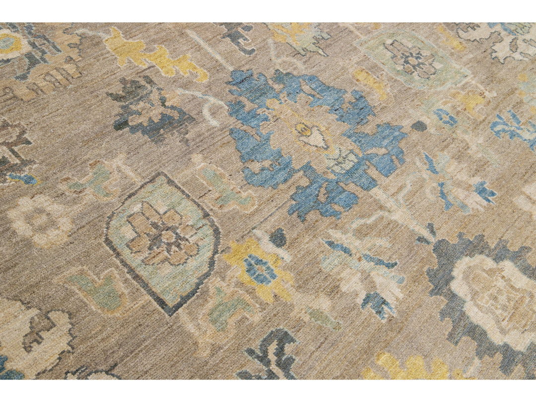 Modern Sultanabad Wool Rug 13 X 16