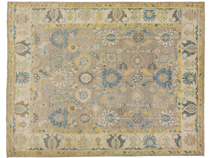 Modern Sultanabad Wool Rug 13 X 16