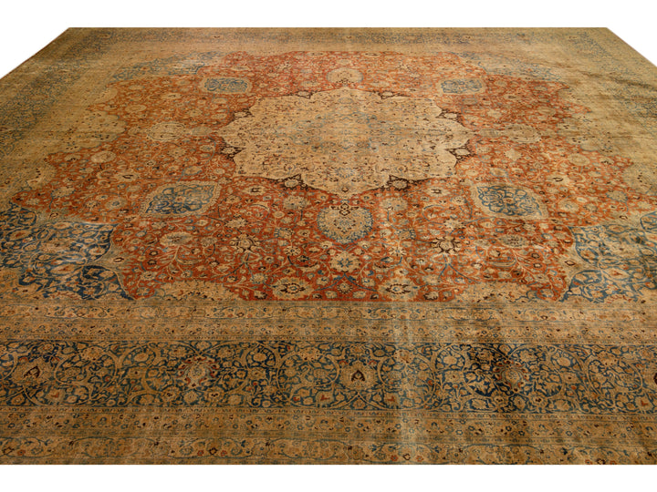 Antique Mashad Wool Rug 20 X 21