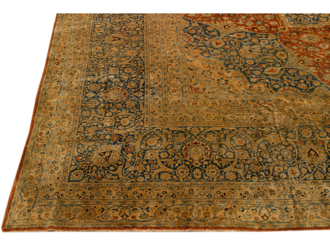 Antique Mashad Wool Rug 20 X 21