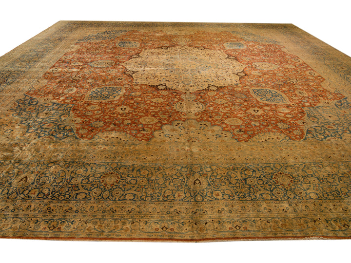 Antique Mashad Wool Rug 20 X 21