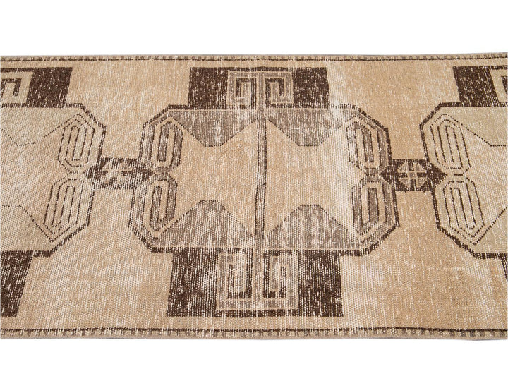 Mid 20th Century Vintage Turkish Wool Runner 3 X 12