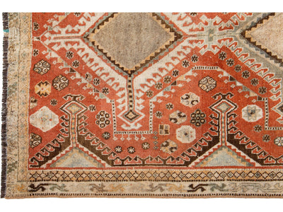 Antique Shiraz Wool Rug 4 X 7