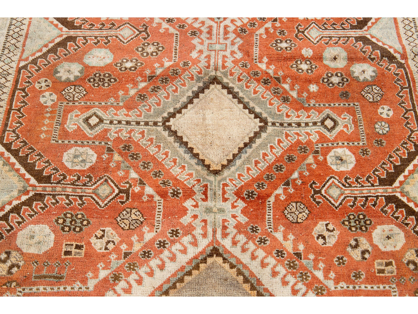 Antique Shiraz Wool Rug 4 X 7