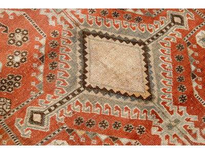 Antique Shiraz Wool Rug 4 X 7