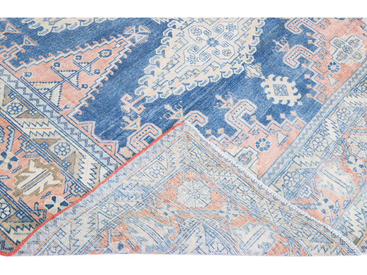 Antique Persian Heriz Shabby Chic Wool Rug 8 X 11