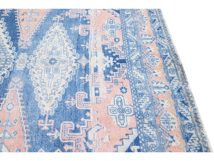 Antique Persian Heriz Shabby Chic Wool Rug 8 X 11