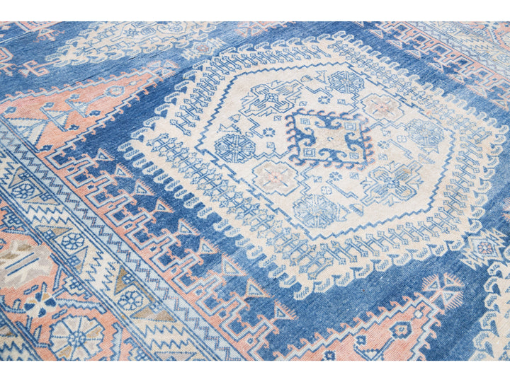Antique Persian Heriz Shabby Chic Wool Rug 8 X 11