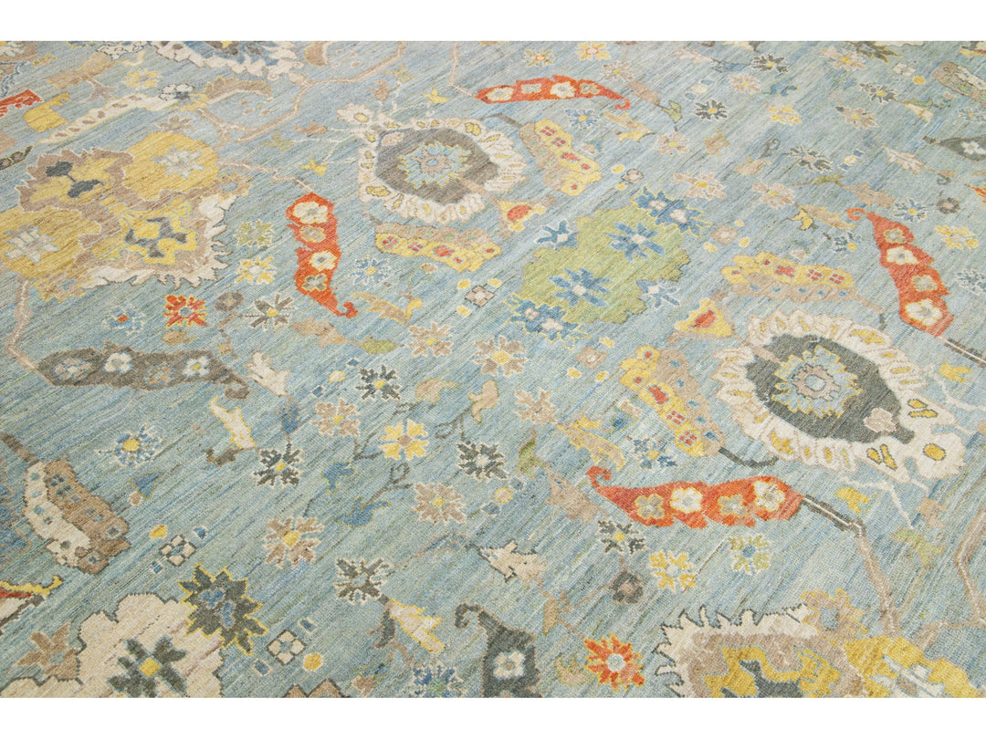 Modern Sultanabad Wool Rug 20 X 23
