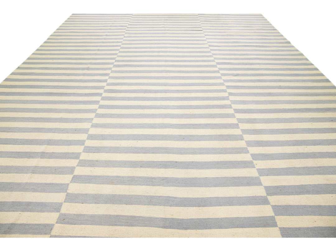 Modern Kilim Wool Rug 12 X 16