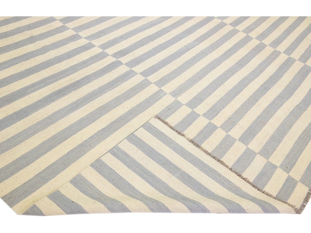 Modern Kilim Wool Rug 12 X 16