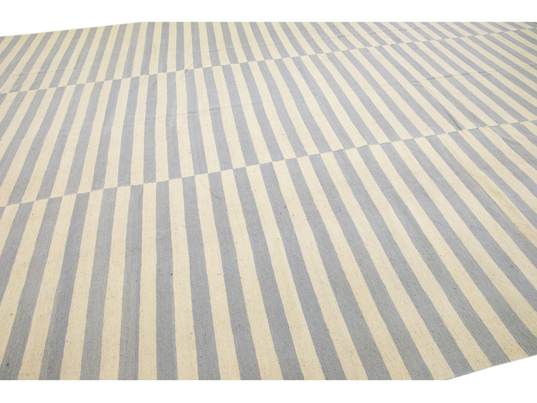 Modern Kilim Wool Rug 12 X 16