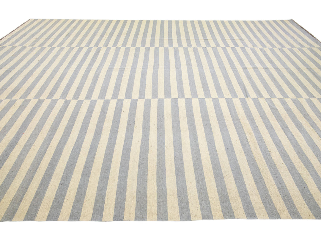 Modern Kilim Wool Rug 12 X 16
