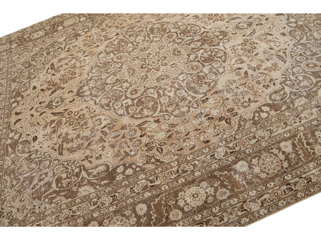 Antique Tabriz Wool Rug 10 X 12