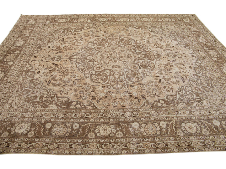 Antique Tabriz Wool Rug 10 X 12