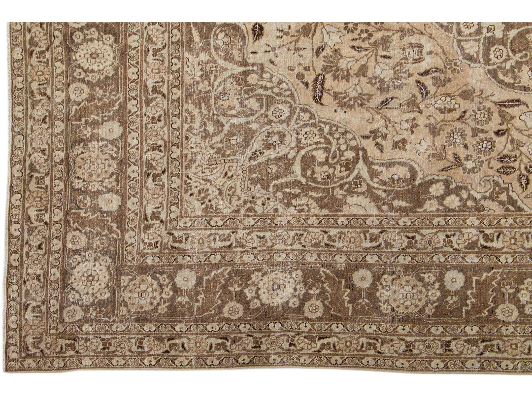 Antique Tabriz Wool Rug 10 X 12