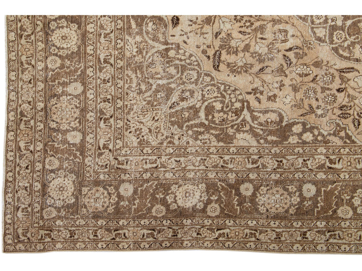 Antique Tabriz Wool Rug 10 X 12