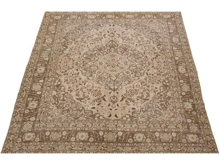 Antique Tabriz Wool Rug 10 X 12