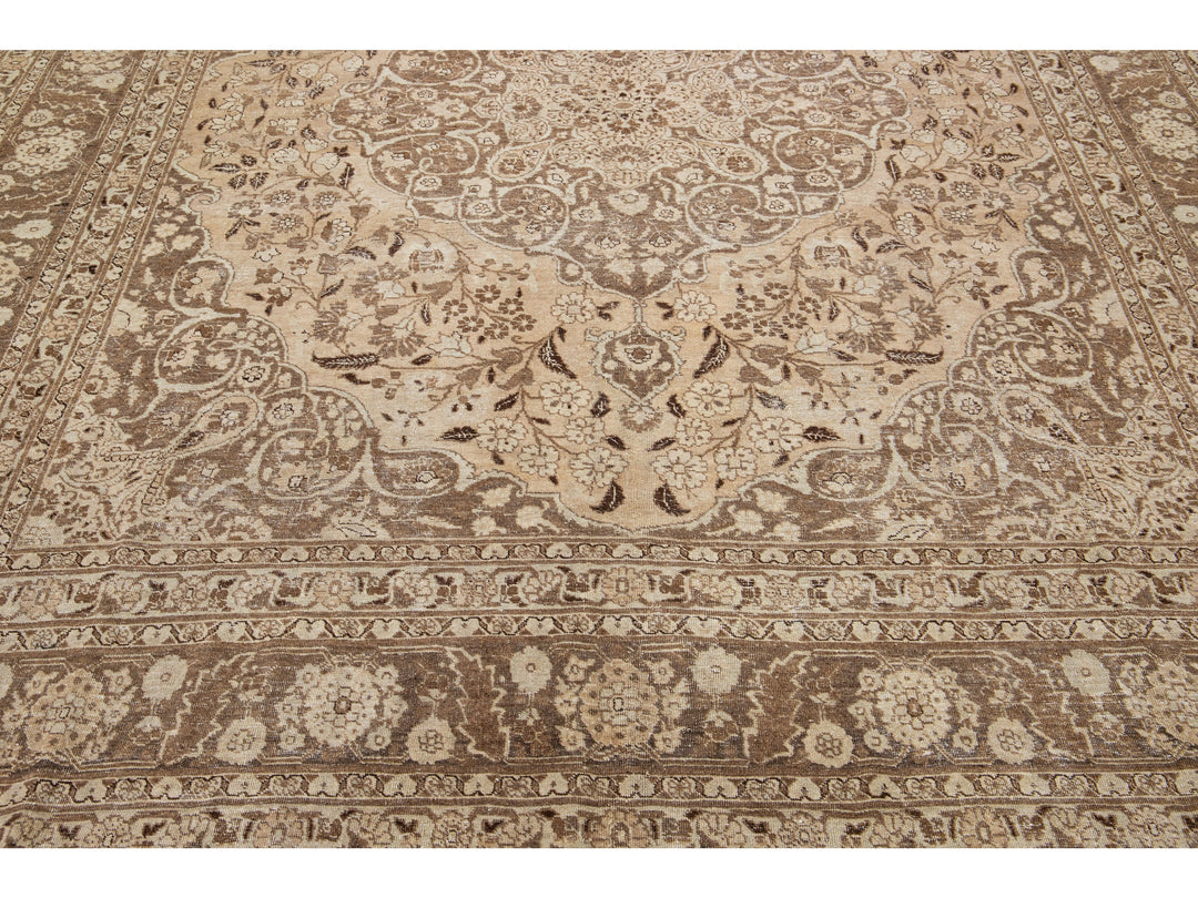 Antique Tabriz Wool Rug 10 X 12