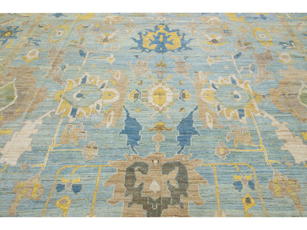 Modern Sultanabad Wool Rug 13 X 25