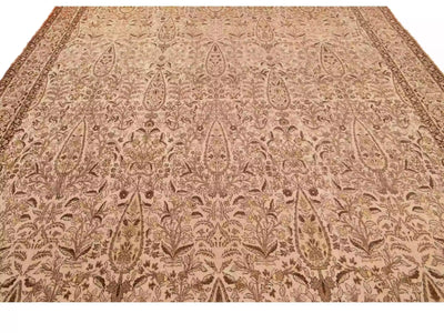 Antique Tabriz Wool Rug 9 X 13