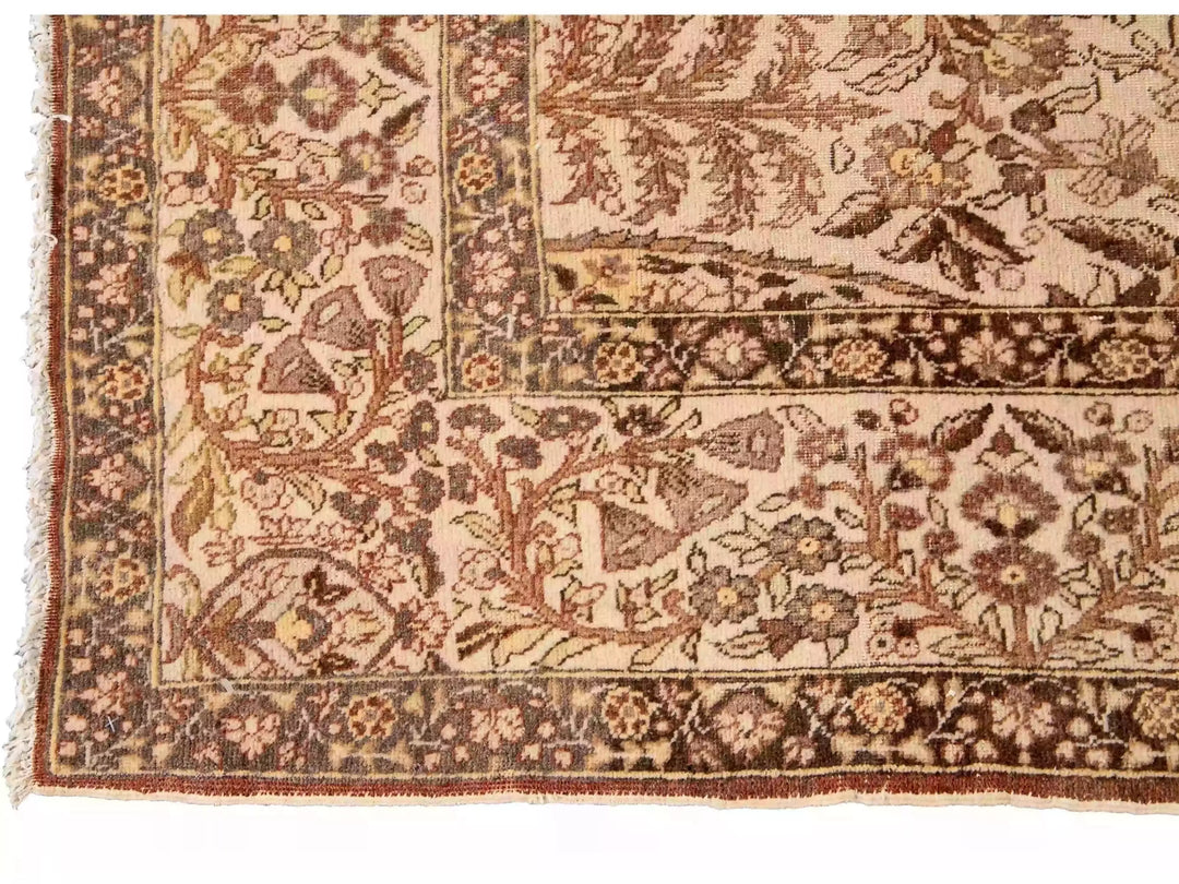 Antique Tabriz Wool Rug 9 X 13