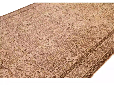 Antique Tabriz Wool Rug 9 X 13