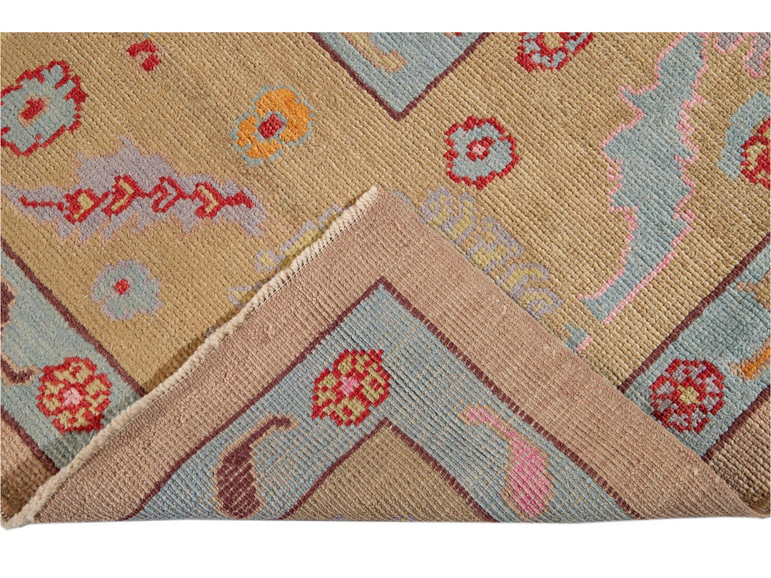 Modern Oushak Wool Rug 10 X 15