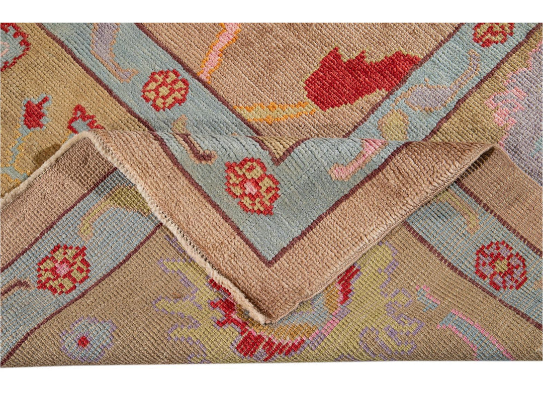 Modern Oushak Wool Rug 10 X 15