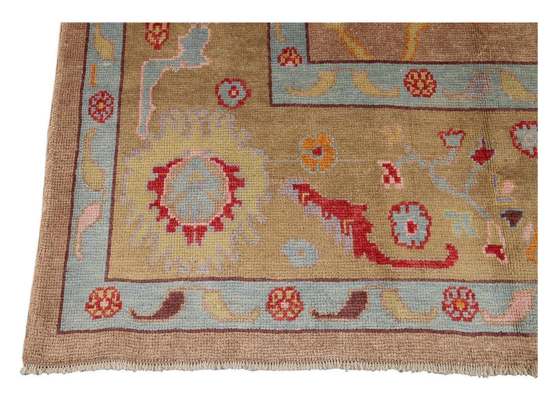 Modern Oushak Wool Rug 10 X 15