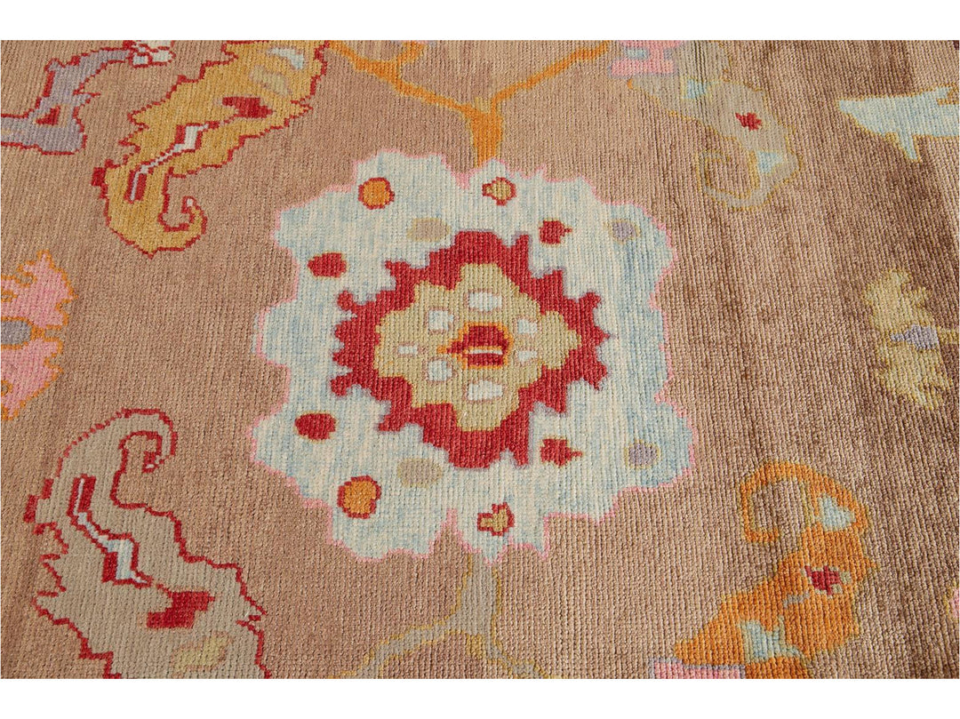 Modern Oushak Wool Rug 10 X 15
