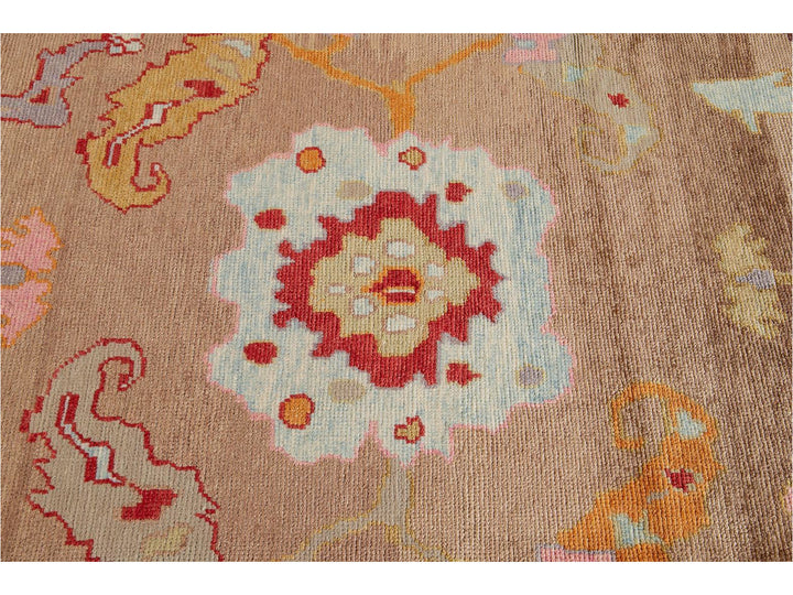 Modern Oushak Wool Rug 10 X 15