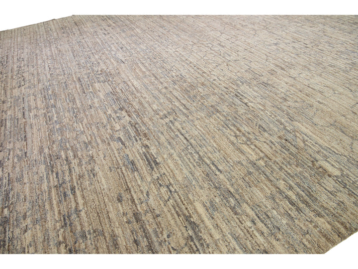 Modern Abstract Wool Rug 18 X 20