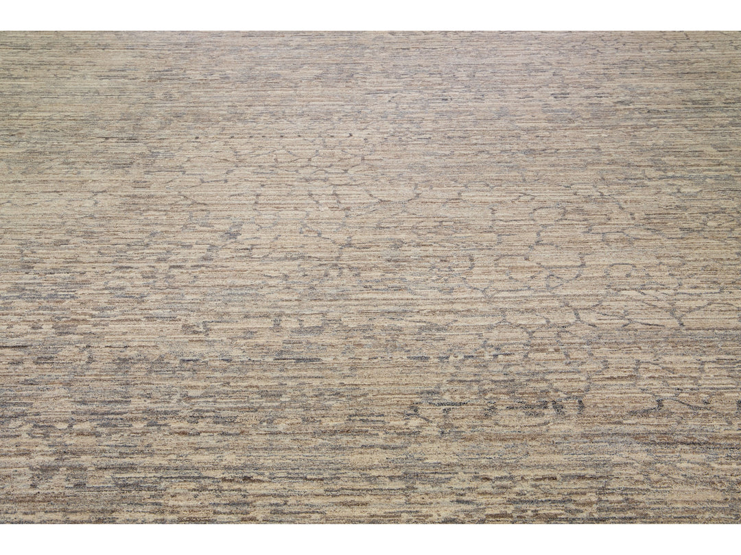 Modern Abstract Wool Rug 18 X 20