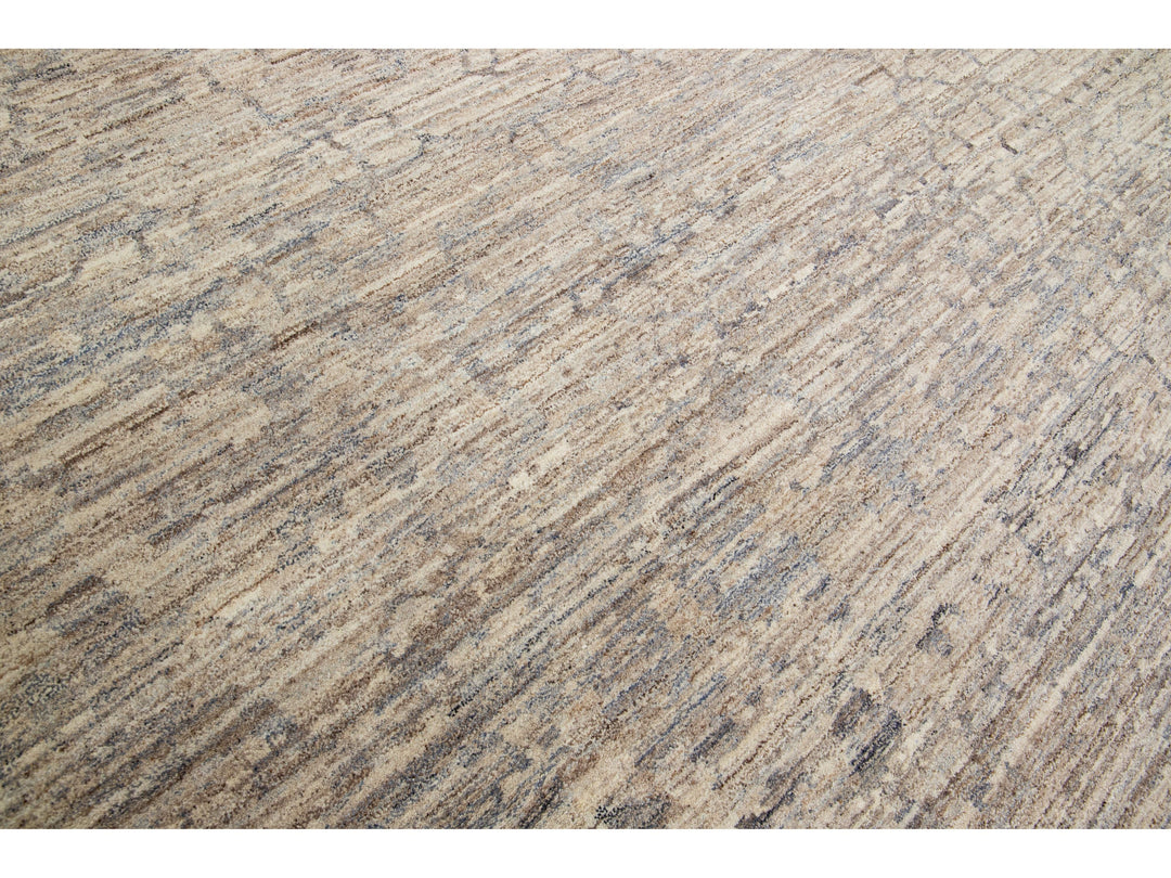 Modern Abstract Wool Rug 18 X 20