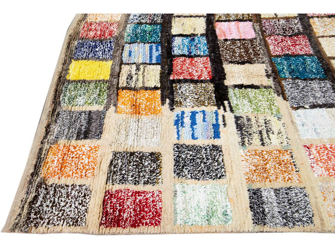 Modern Turkish Tulu Wool Rug 10 X 14